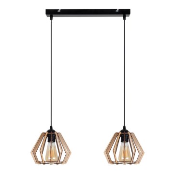 Candelabro suspenso BERGO 2xE27/60W/230V preto