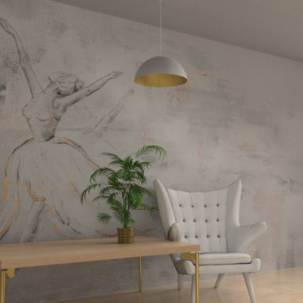 Candelabro suspenso BETA 1xE27/60W/230V d. 45 cm branco