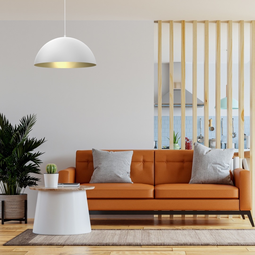 Candelabro suspenso BETA 1xE27/60W/230V d. 45 cm branco