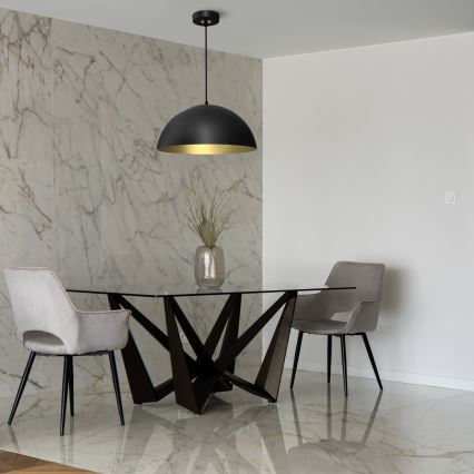 Candelabro suspenso BETA 1xE27/60W/230V d. 45 cm preto