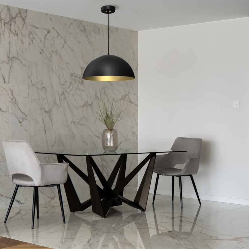 Candelabro suspenso BETA 1xE27/60W/230V d. 45 cm preto