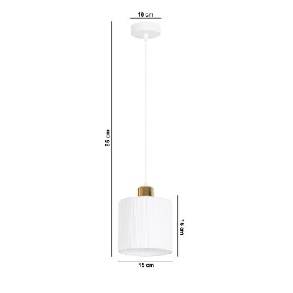 Candelabro suspenso BIZO 1xE27/60W/230V branco/dourado