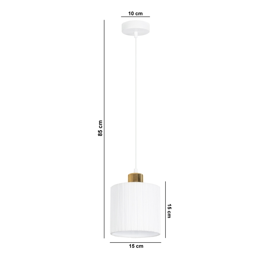 Candelabro suspenso BIZO 1xE27/60W/230V branco/dourado