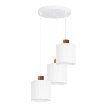 Candelabro suspenso BIZO 3xE27/60W/230V branco/cobre