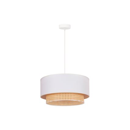 Candelabro suspenso BOHO 1xE27/15W/230V d. 45 cm creme/vime