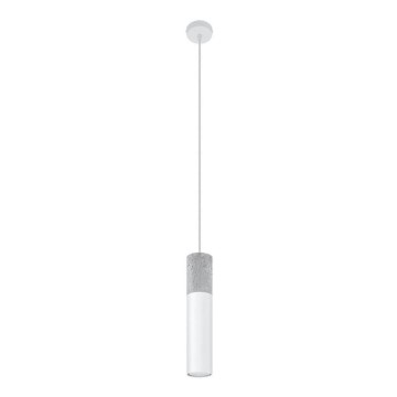 Candelabro suspenso BORGIO 1xGU10/40W/230V betão/metal branco