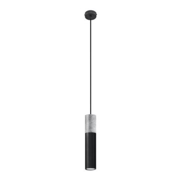 Candelabro suspenso BORGIO 1xGU10/40W/230V betão/metal preto