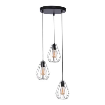 Candelabro suspenso BRYLANT 3xE27/60W/230V diâmetro 47 cm
