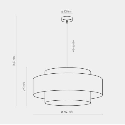 Candelabro suspenso CALISTO 1xE27/25W/230V dourado/preto