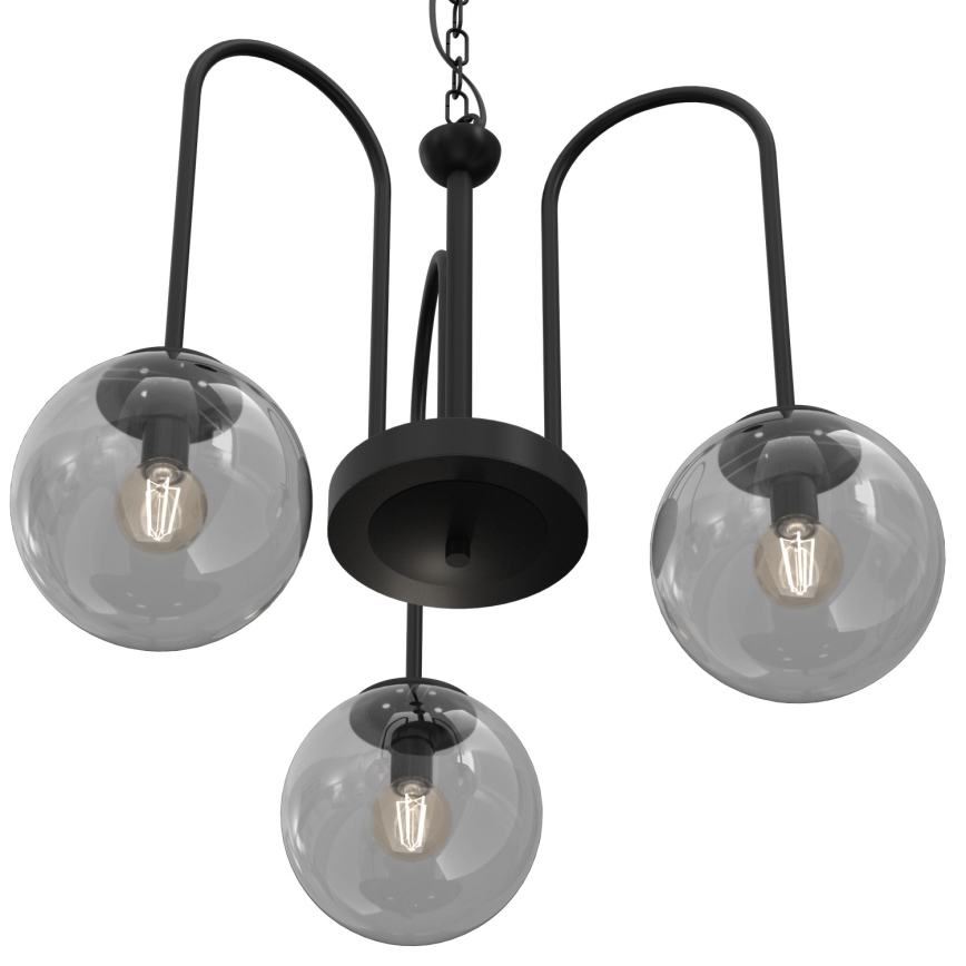 Candelabro suspenso CAMBRIDGE 3xE14/60W/230V preto