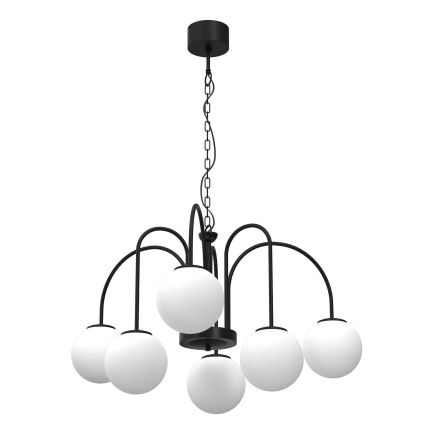 Candelabro suspenso CAMBRIDGE 6xE14/60W/230V preto