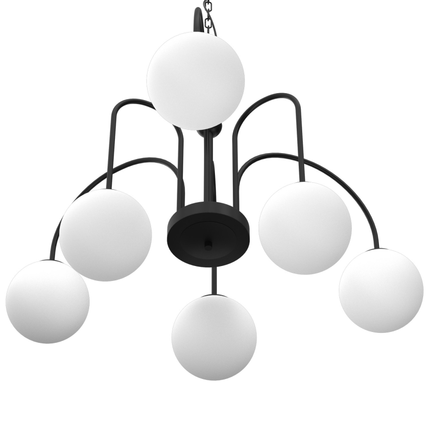 Candelabro suspenso CAMBRIDGE 6xE14/60W/230V preto