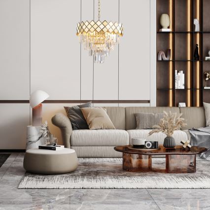 Candelabro suspenso CARISMA 9xE14/40W/230V dourada