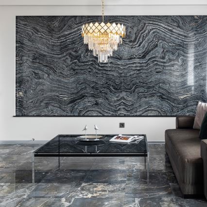 Candelabro suspenso CARISMA 9xE14/40W/230V dourada