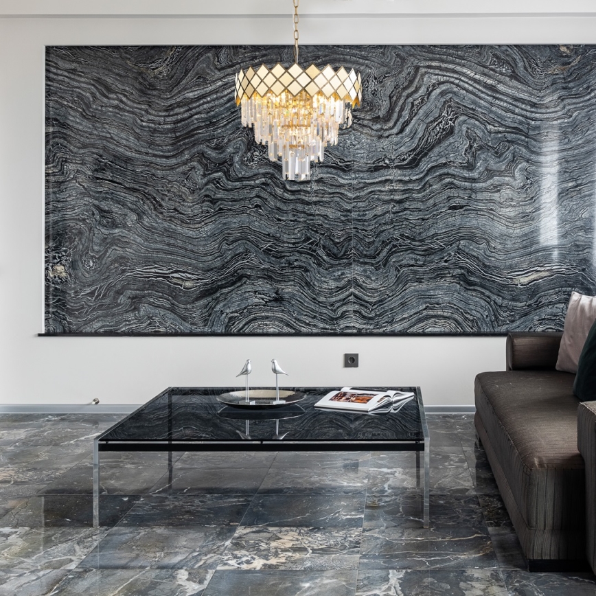 Candelabro suspenso CARISMA 9xE14/40W/230V dourada