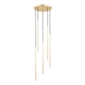 Candelabro suspenso CARMEN 5xG9/40W/230V d.30 cm dourada