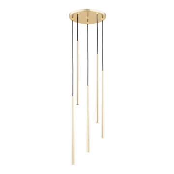 Candelabro suspenso CARMEN 5xG9/40W/230V d.30 cm dourada