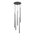 Candelabro suspenso CARMEN 5xG9/40W/230V diâmetro 30 cm preto