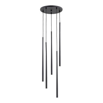 Candelabro suspenso CARMEN 5xG9/40W/230V diâmetro 30 cm preto