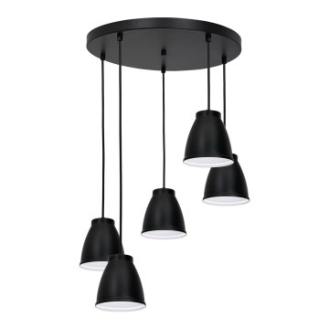 Candelabro suspenso CARYON 5xE14/60W/230V preto