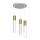 Candelabro suspenso CASSA 3xGU10/8W/230V branco/dourado