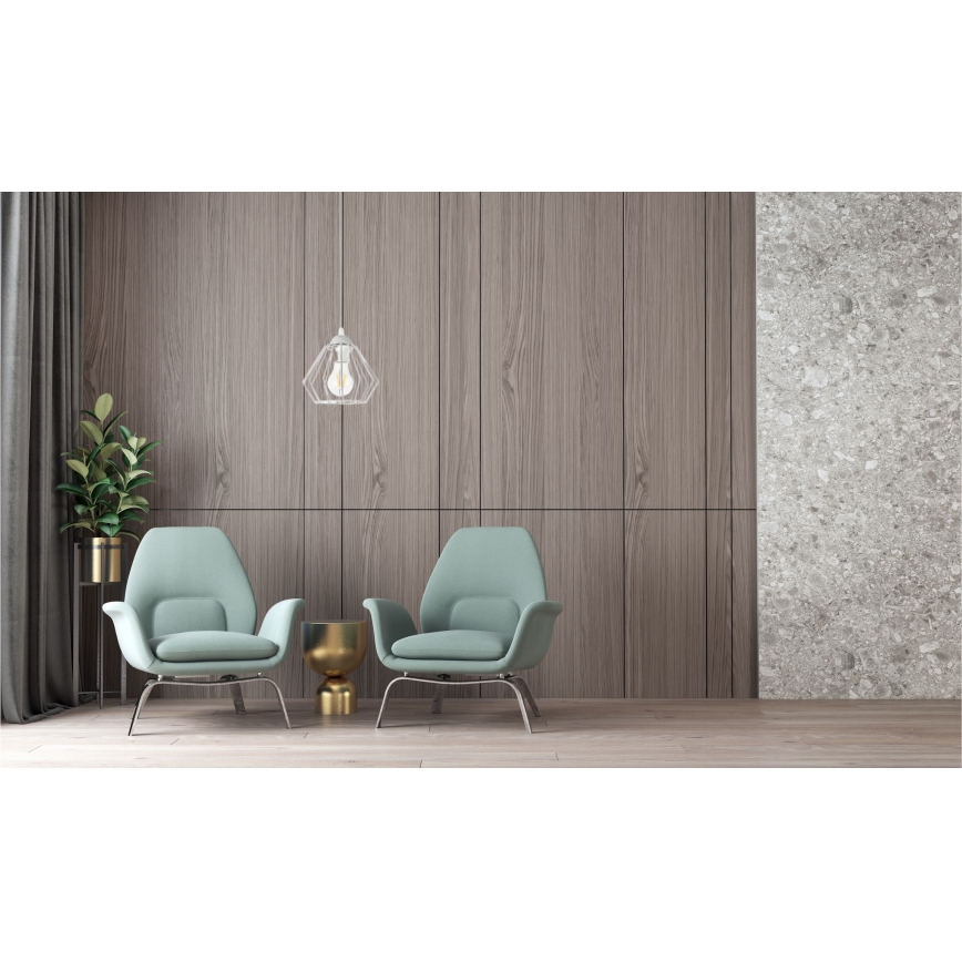 Candelabro suspenso CEED 1xE27/60W/230V cinzento