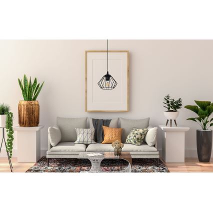 Candelabro suspenso CEED 1xE27/60W/230V preto