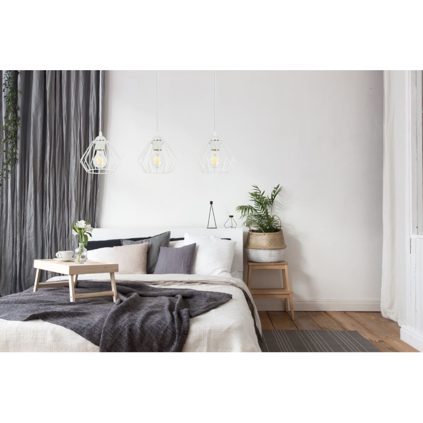 Candelabro suspenso CEED 3xE27/60W/230V branco