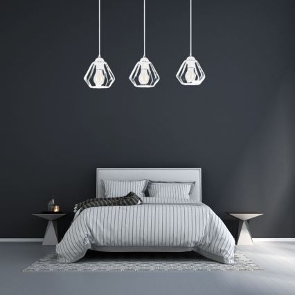 Candelabro suspenso CEED 3xE27/60W/230V branco