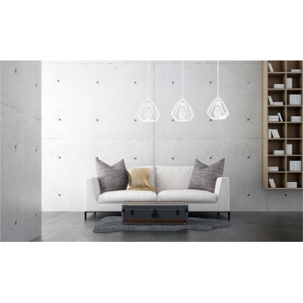 Candelabro suspenso CEED 3xE27/60W/230V branco