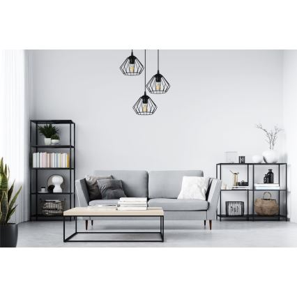 Candelabro suspenso CEED 3xE27/60W/230V preto