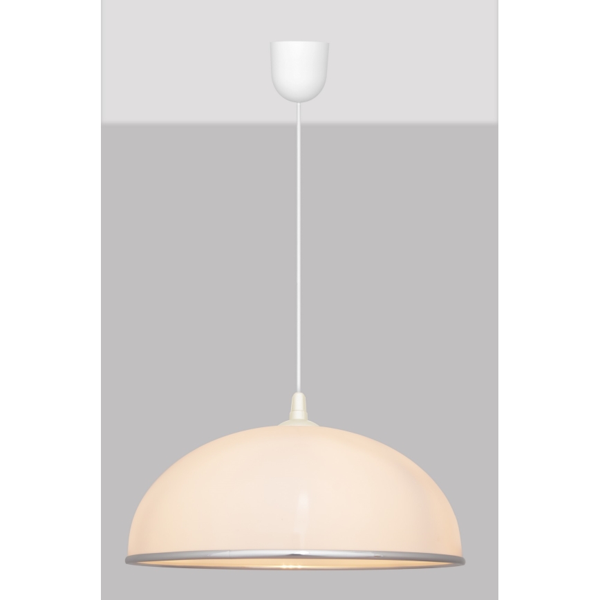 Candelabro suspenso CIRCLE 1xE27/15W/230V branco