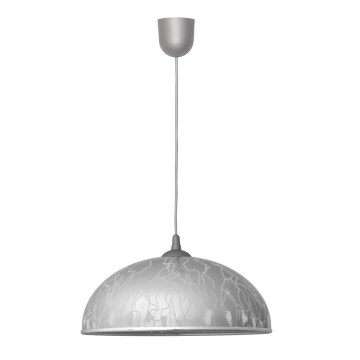 Candelabro suspenso CIRCLE 1xE27/15W/230V cinzento