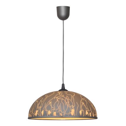 Candelabro suspenso CIRCLE 1xE27/15W/230V cinzento