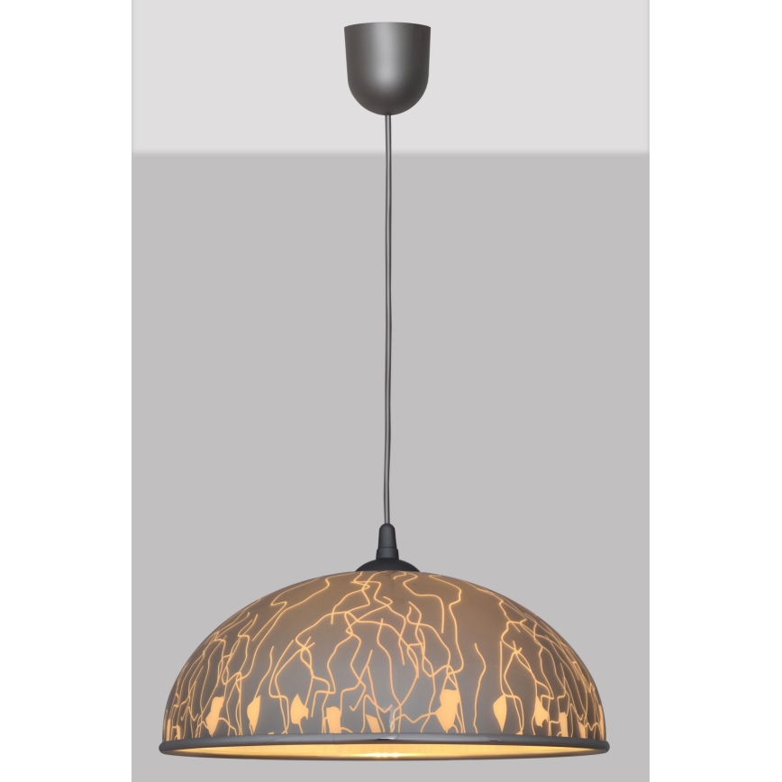 Candelabro suspenso CIRCLE 1xE27/15W/230V cinzento