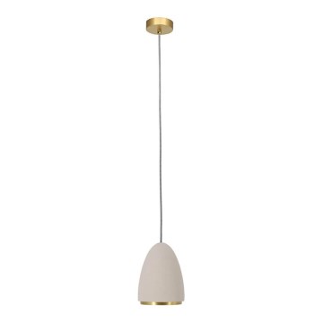 Candelabro suspenso CONCRETE 1xGU10/5W/230V cinzento/dourado