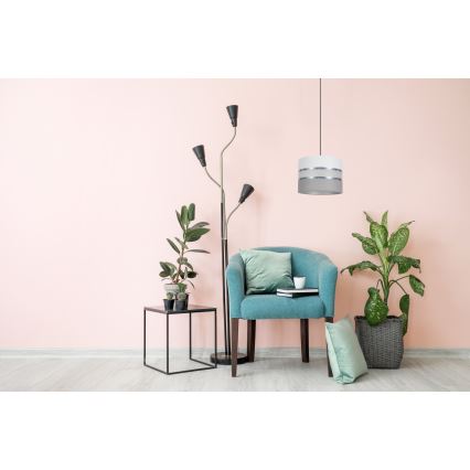 Candelabro suspenso CORAL 1xE27/60W/230V d. 20 cm branco/cinzento