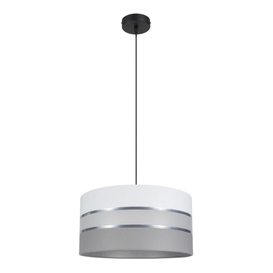 Candelabro suspenso CORAL 1xE27/60W/230V d. 40 cm branco/cinzento