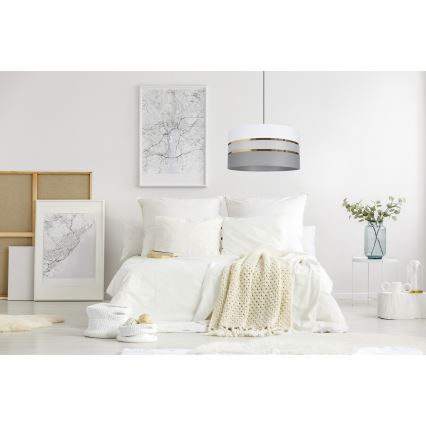 Candelabro suspenso CORAL 1xE27/60W/230V d. 40 cm branco/cinzento