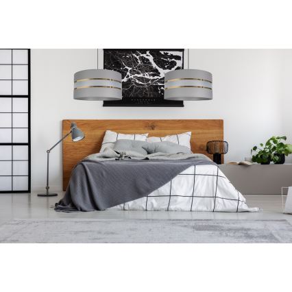 Candelabro suspenso CORAL 1xE27/60W/230V d. 40 cm cinzento