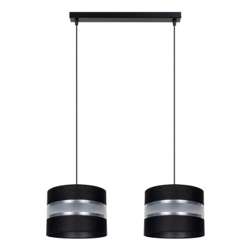 Candelabro suspenso CORAL 2xE27/60W/230V preto