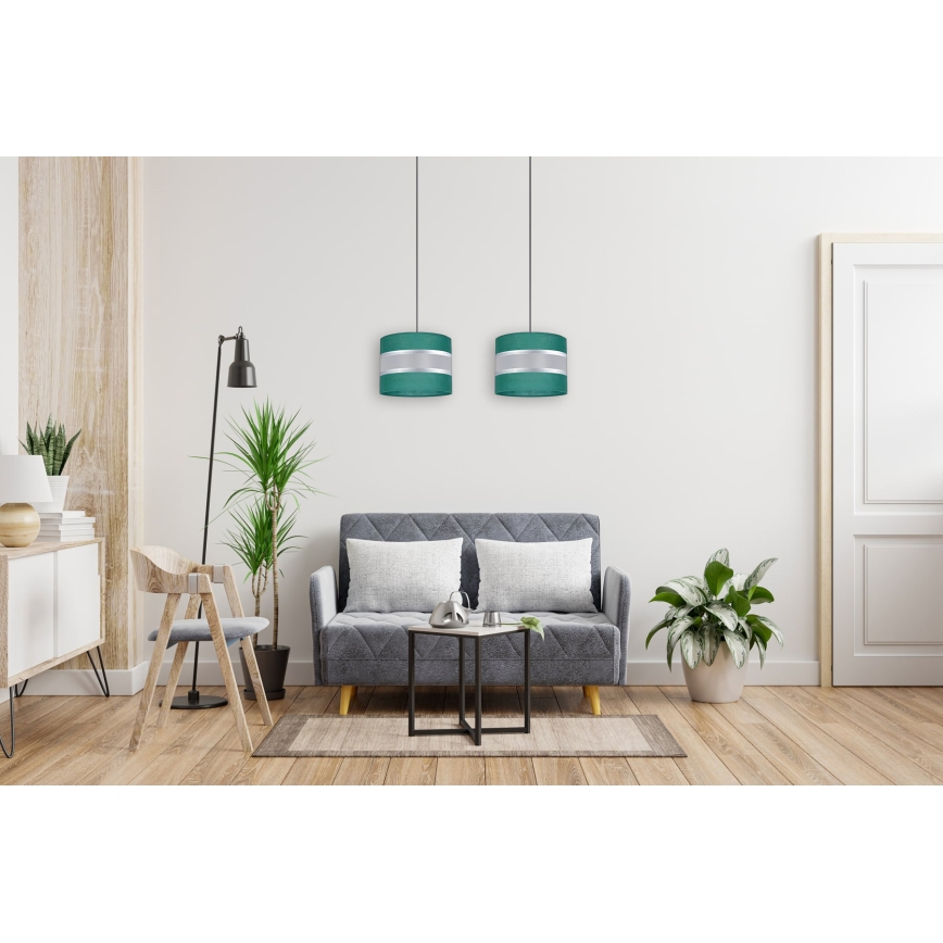 Candelabro suspenso CORAL 2xE27/60W/230V verde