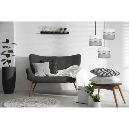 Candelabro suspenso CORAL 3xE27/60W/230V branco/cinzento