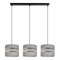 Candelabro suspenso CORAL 3xE27/60W/230V cinzento