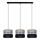 Candelabro suspenso CORAL 3xE27/60W/230V preto e cinzento