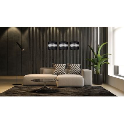 Candelabro suspenso CORAL 3xE27/60W/230V preto