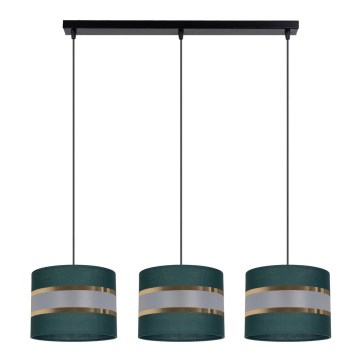 Candelabro suspenso CORAL 3xE27/60W/230V verde