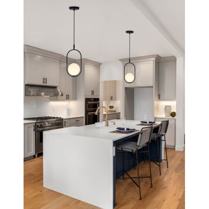 Candelabro suspenso CORDEL 1xG9/28W/230V preto