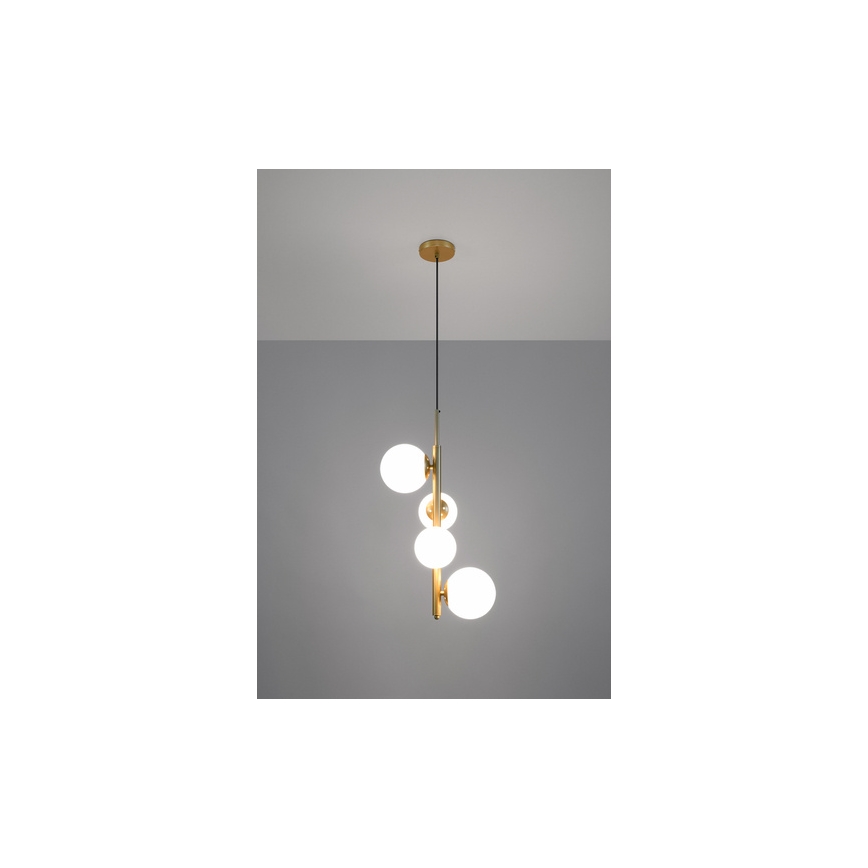 Candelabro suspenso CORDEL 4xG9/20W/230V dourado