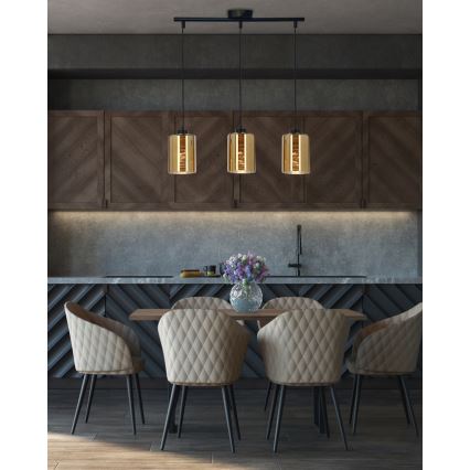 Candelabro suspenso COX 3xE27/60W/230V dourada